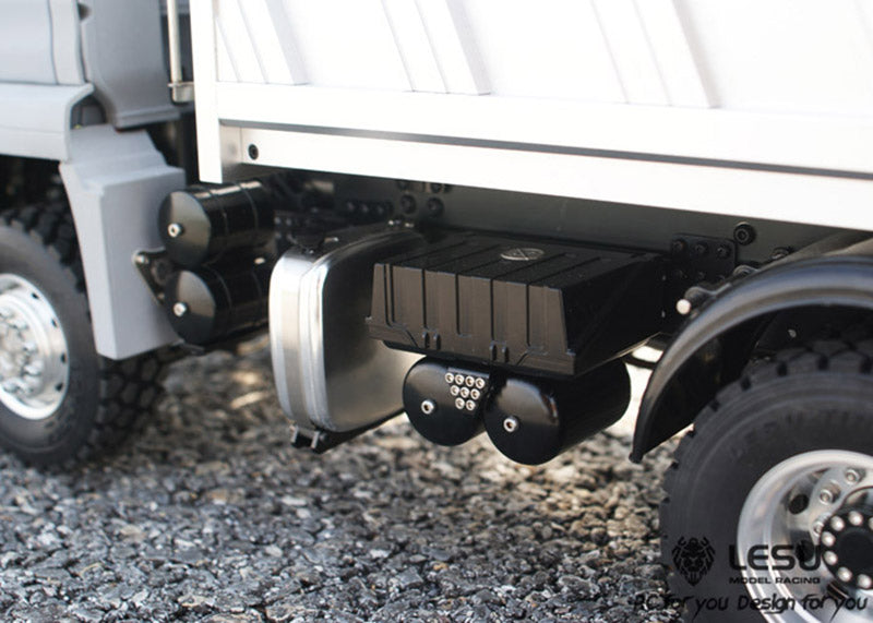 LESU TGS Cabin 1/14 Metal 8x8/6x6 RC Hydraulic Dumper Truck Tipper Vehicle 2 Speed High Torque Gearbox Sound Light System for RC Model Enthusiasts