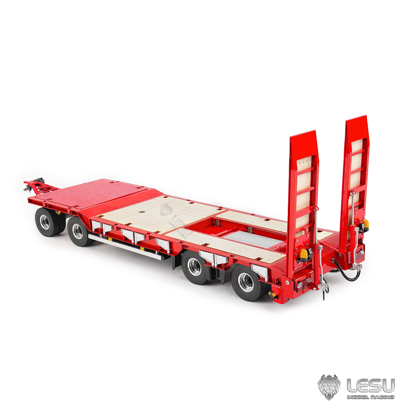 LESU 1/14 Metal Hydraulic Lifting Tailboard Trailer Rear Support Legs 2CH Valve Pump for RC Tractor Truck DIY Lorry Excavator
