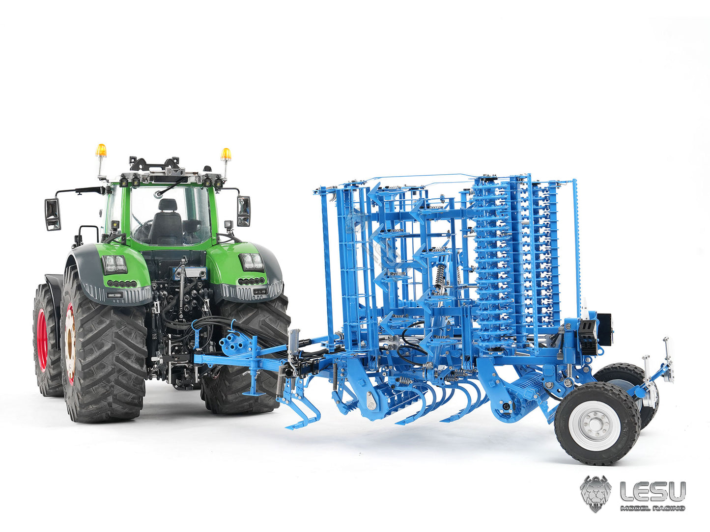 Metal LESU K500 Seedbed Pre-sowing Soil Preparation Machine Planter Plough for 1/14 RC Hydraulic Farm Tractor AOUE 1050 Model