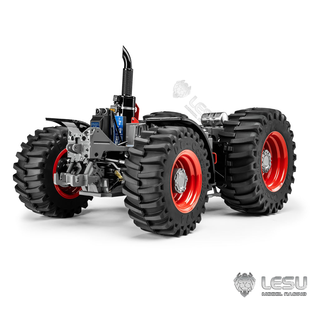 US STOCK 1/16 LESU 4X4 1050 Wheeled RC Tractors RTR AWD ft1050 Metal Chassis Car Differential Lock Painted Cabin Battery Teshulianjie