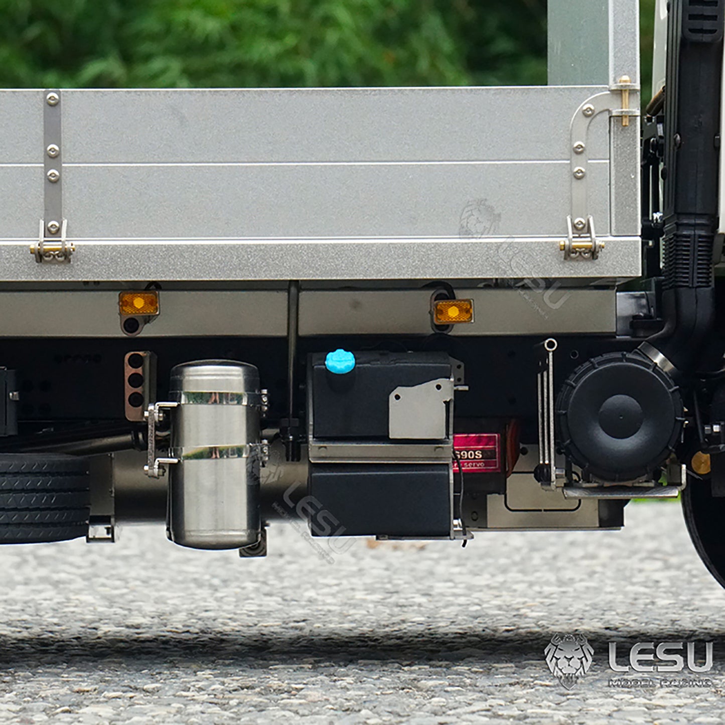 IN STOCK LESU 1/14 VM 6x4 Unpainted Remote Control Flatbed Truck Model Car for Light System Motor Servo ESC W/O Battery Radio