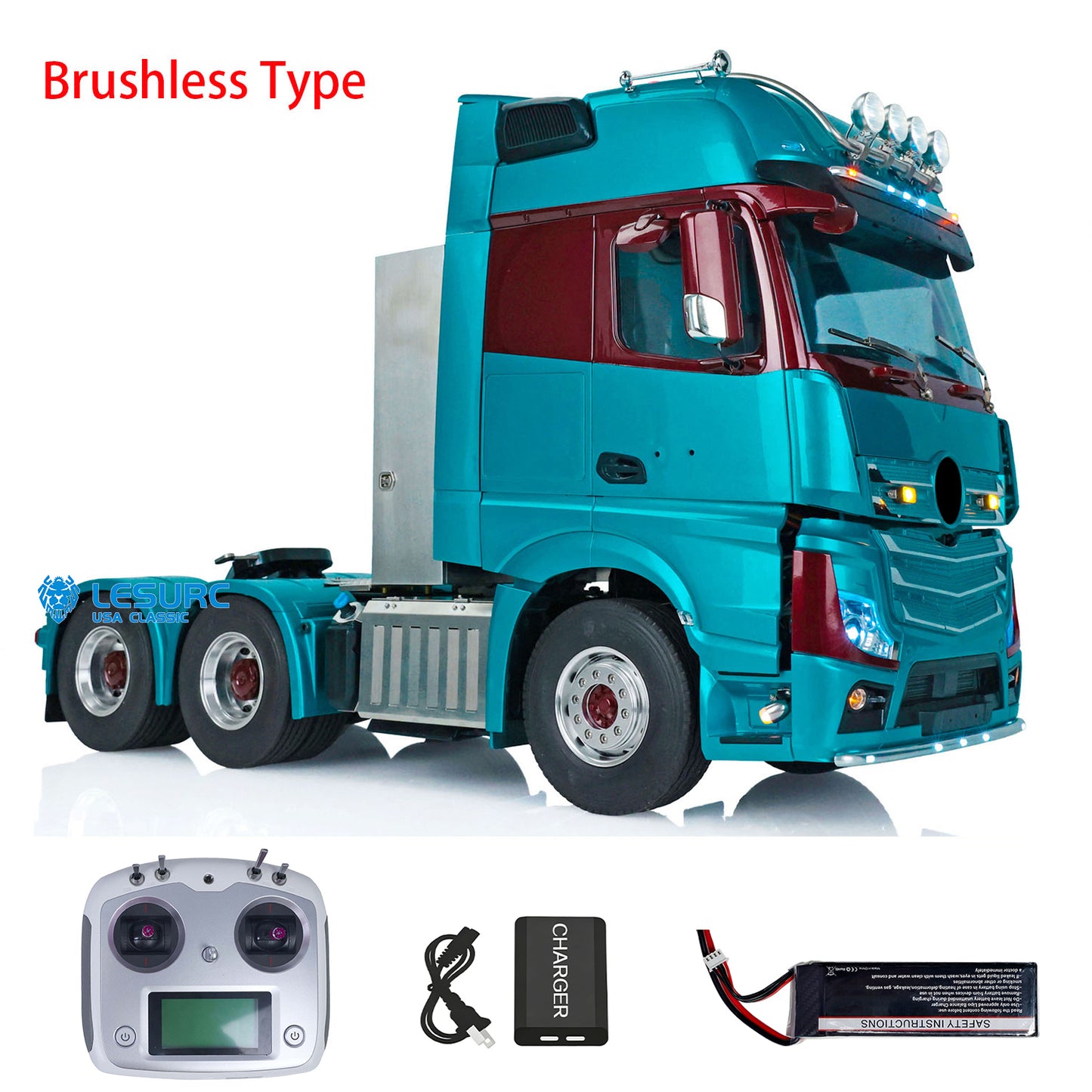 TOUCAN 1/14 RC Tractor Truck RTR/PNP Remote Control Lorry Vehicle 3363 1851 6x6 Metal Chassis 140401A High Roof Cab Shell 3Speed Gearbox Light Sound Electric Wiper