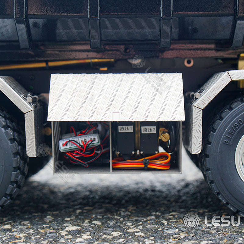 LESU 1/14 8x8 for Truck Hydraulic Radio Controlled Dumper Roll On/Off Tipper Construction Vehicle Model Sound Light System