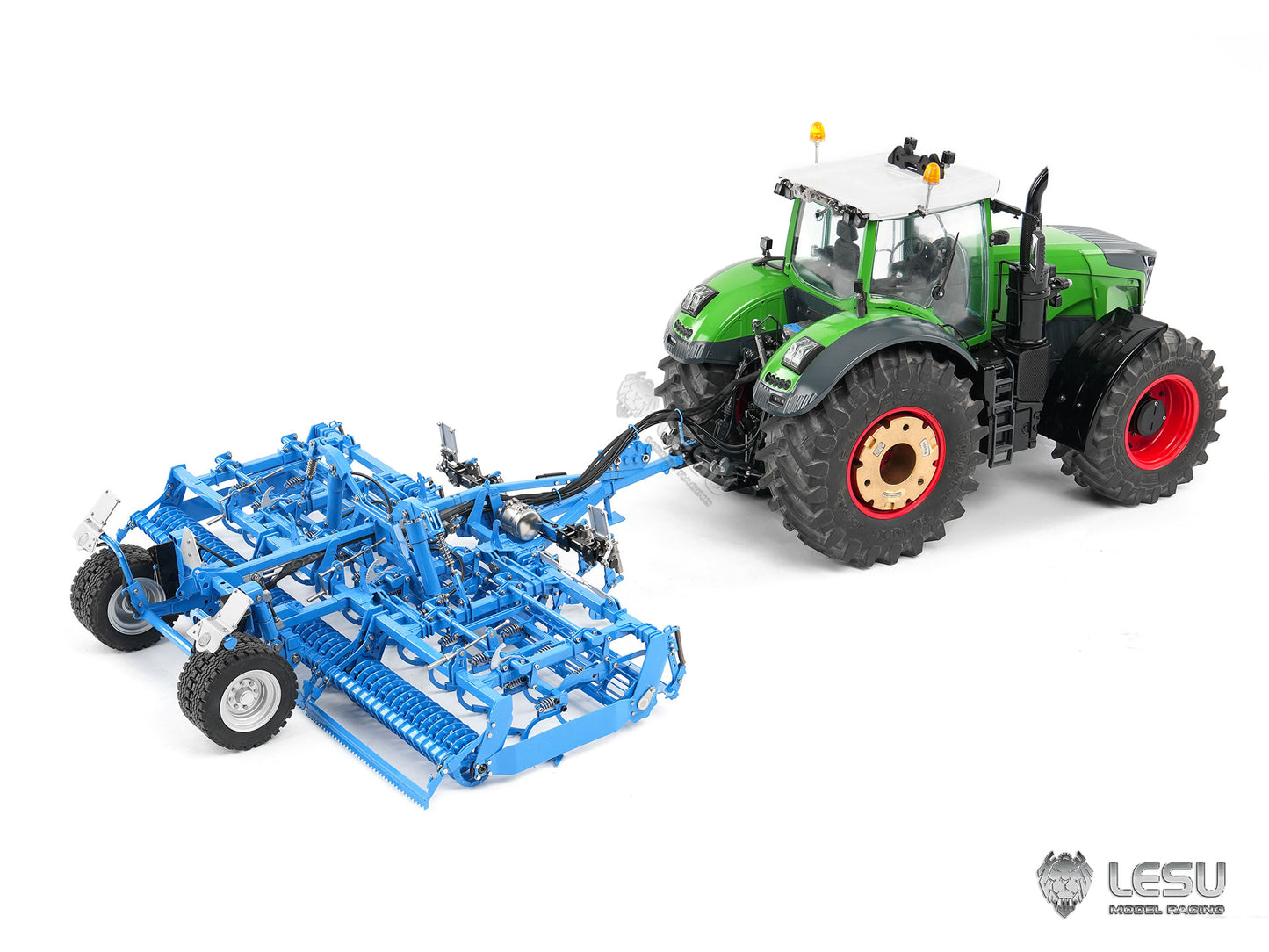 Metal LESU K500 Seedbed Pre-sowing Soil Preparation Machine Planter Plough for 1/14 RC Hydraulic Farm Tractor AOUE 1050 Model