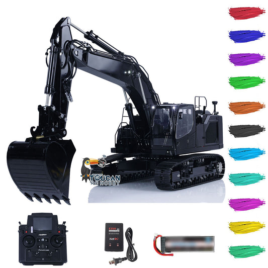 1/14 Metal LESU LR945 Remote Control Hydraulic Tracked Excavator Ready To Run Engineering Car Model With 7TH Reversing Valve