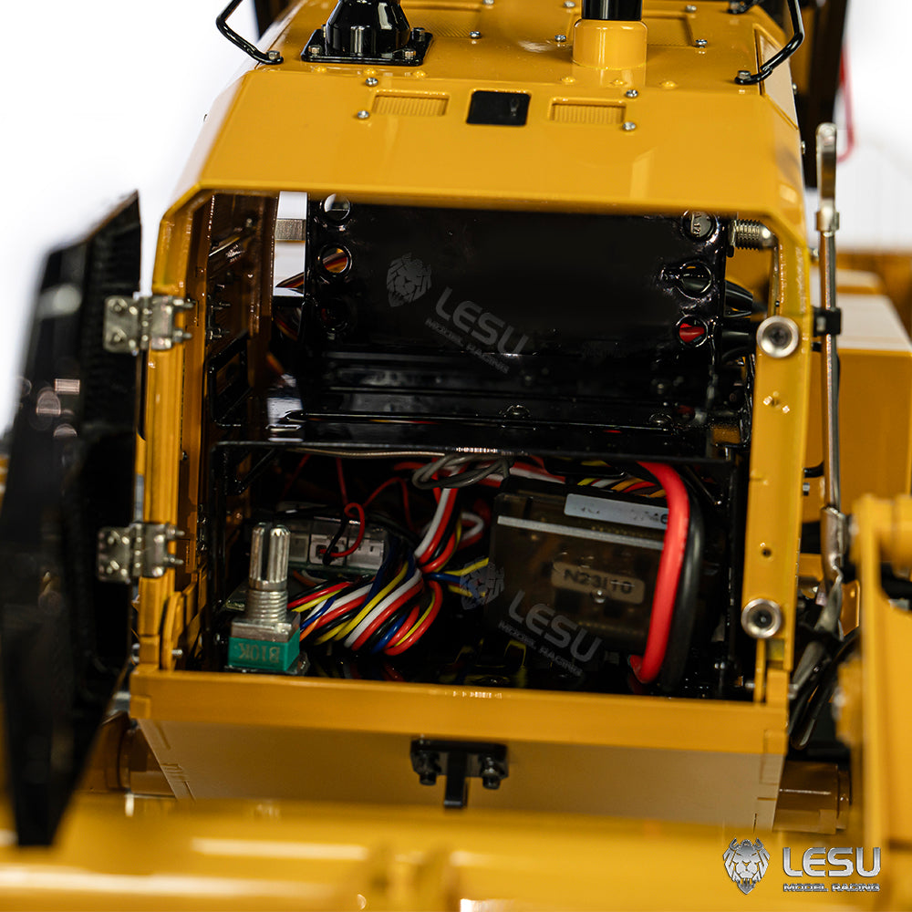 LESU 973K 1/14 Metal RC Hydraulic Loader B0024 with Openable Bucket Rear Ripper Light Sound System for Construction Model Hobbyists