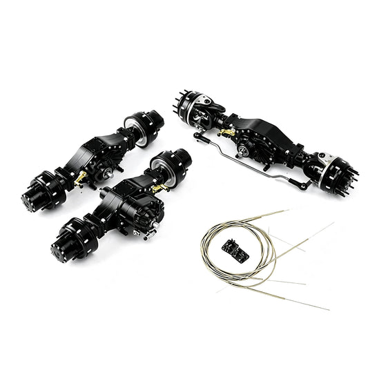 LESU 6*6 8*8 Front Rear Reduction Wheel Axle Shaft Differential for 1/14 Scale Remote Controlled Truck Model Spare Parts