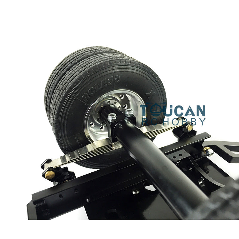 US STOCK LESU Single Axle Metal Trailer 25.5*18.2*14CM Suitable for TAMIYA 1/14 Scale RC Radio Controlled Tractor Truck Cars DIY Model