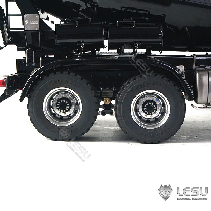 In Stock LESU 1/14 6x6 Metal Remote Controlled Unpainted Concrete Car Mixer Truck Construction Vehicle Model Light Sound System Servo ESC