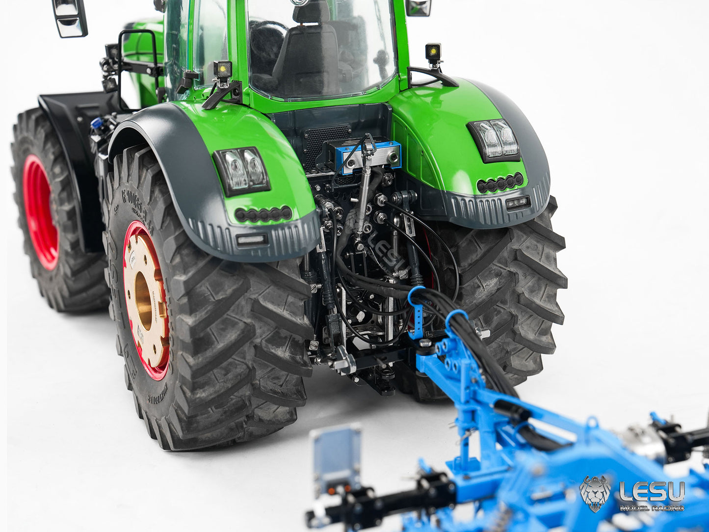 Metal LESU K500 Seedbed Pre-sowing Soil Preparation Machine Planter Plough for 1/14 RC Hydraulic Farm Tractor AOUE 1050 Model