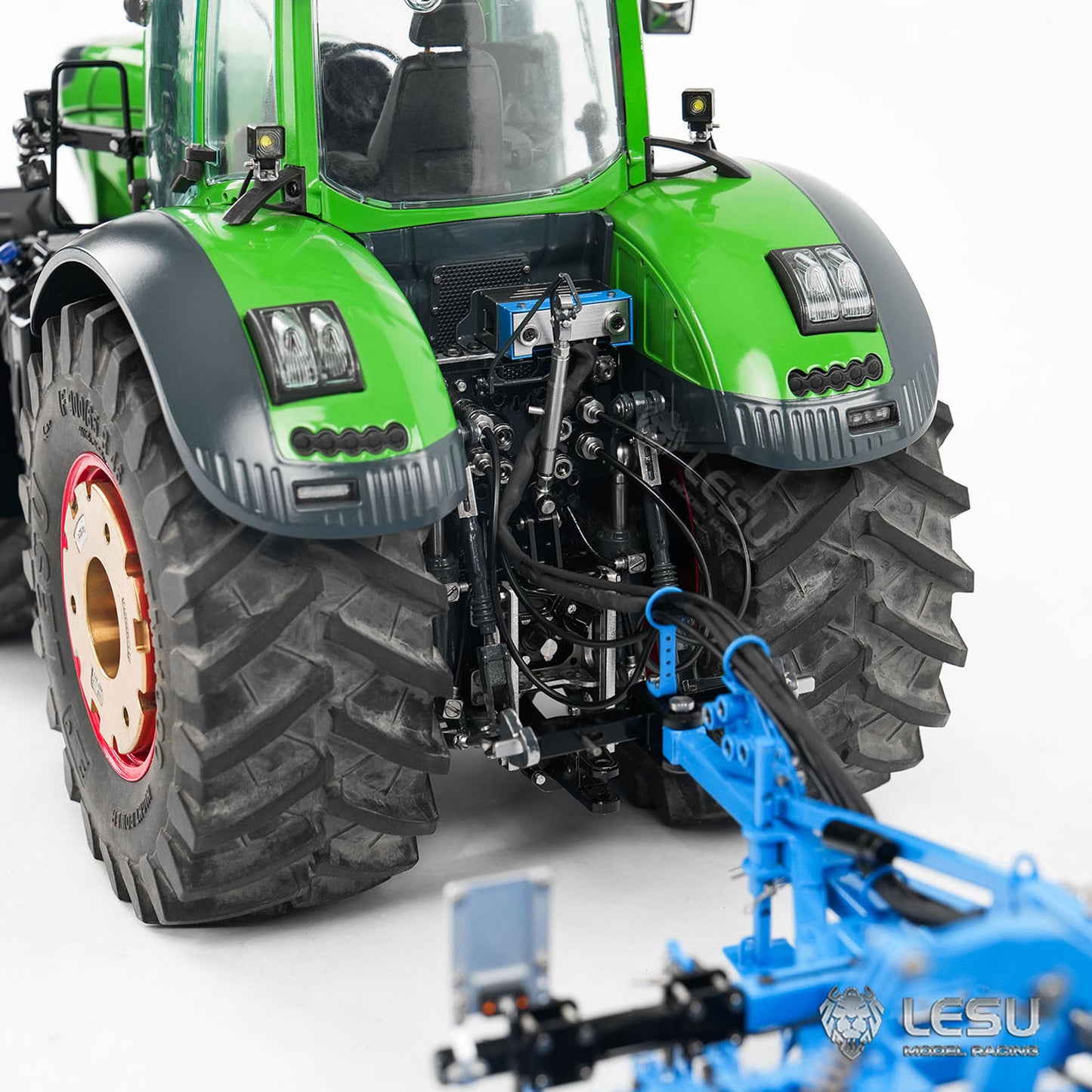 IN Stock LESU AOUE 1050 Metal 4x4 1/14 RC Tractor Truck Hydraulic Agricultural Vehicles K500 Seedbed Pre-sowing Soil Preparation Machine Frsky XE Lite