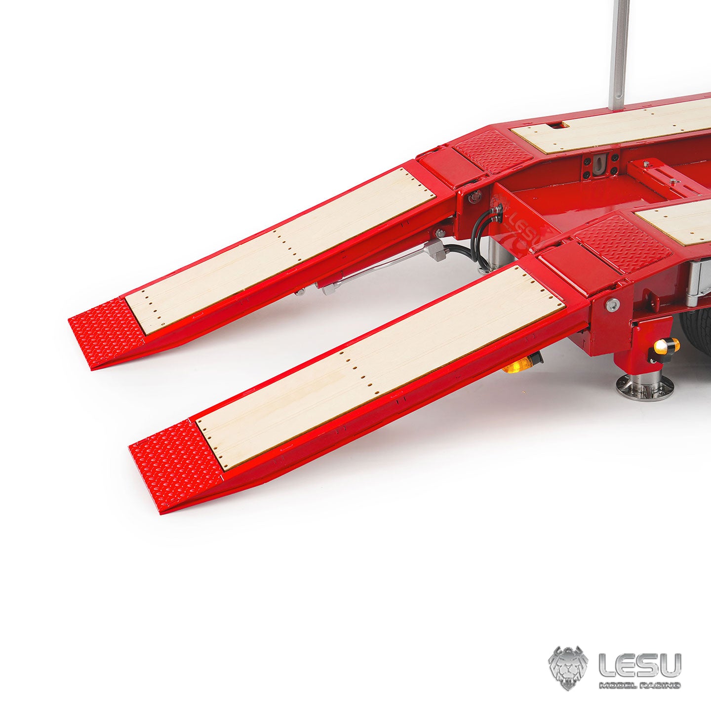 LESU 1/14 Metal Hydraulic Lifting Tailboard Trailer Rear Support Legs 2CH Valve Pump for RC Tractor Truck DIY Lorry Excavator