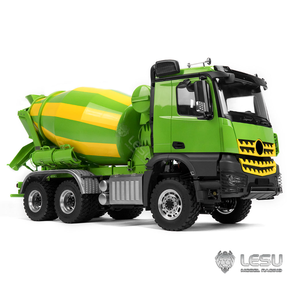 LESU 1/14 Metal 6x6 RC Mixer Truck Light Sound Painted Assembled Radio Control Agitating Lorry Car Hobby Model Vehivles