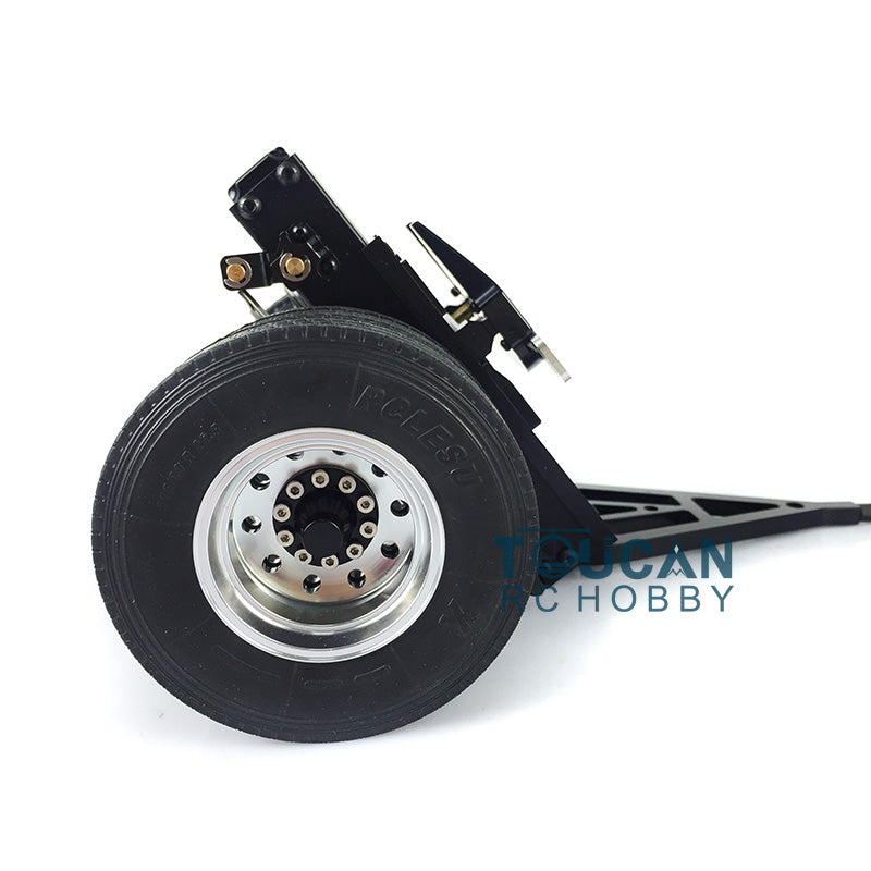 LESU Metal Tracked Trailer for 1/14 Remote Controlled Tractor Truck Upgrade Accessories of RC Truck 25.5*18.2*14CM