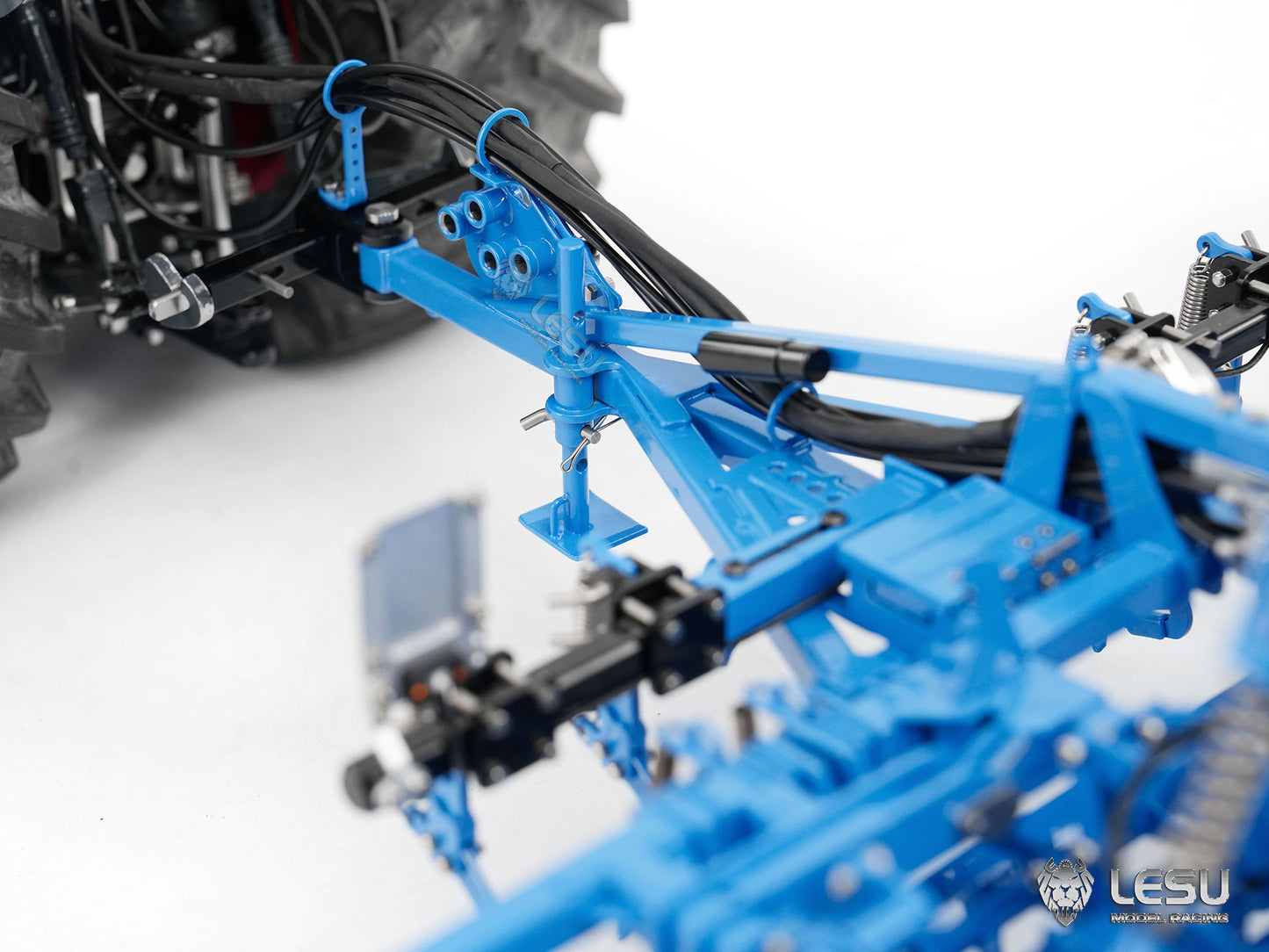 Metal LESU K500 Seedbed Pre-sowing Soil Preparation Machine Planter Plough for 1/14 RC Hydraulic Farm Tractor AOUE 1050 Model