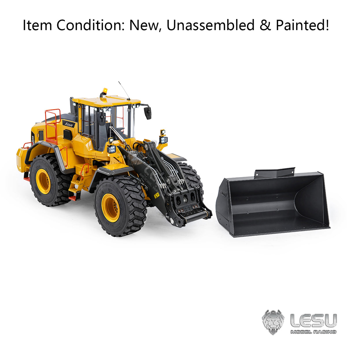 LESU L220H 1/14 Metal Hydraulic RC Wheel Loader A0013 KIT Model 4WD Brushless Motor 2 Speed Drive Differential Lock Quick Release Bucket Sound