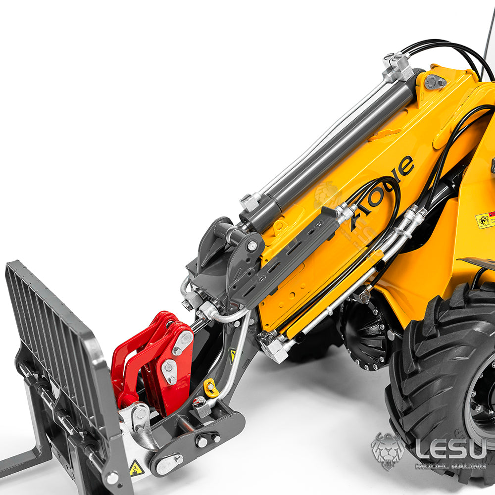 US STOCK LESU AT1050 1/14 Hydraulic RC Telescopic Arm Fork Loader Painted Assembled Car Light Sound Module Fast Shipment Teshulianjie