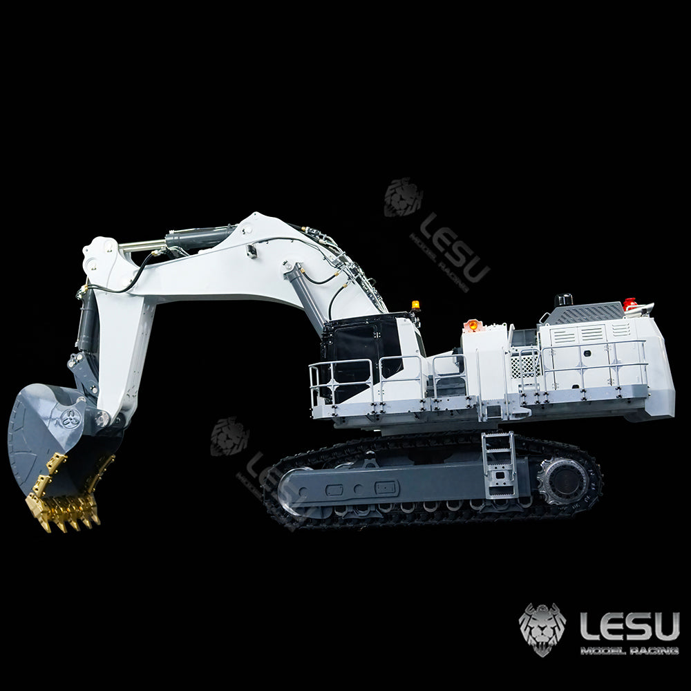 1:14 LESU AOUE 9150 RC Metal Tracked Painted Hydraulic Excavator Double Oil Pumps Heavy Backhoe Shovel W/ Light ESC Servo Motor