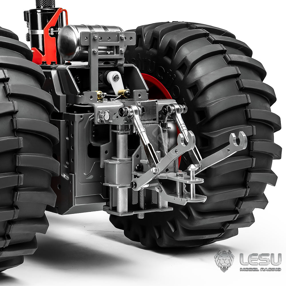 US STOCK 1/16 LESU 4X4 1050 Wheeled RC Tractors RTR AWD ft1050 Metal Chassis Car Differential Lock Painted Cabin Battery Teshulianjie