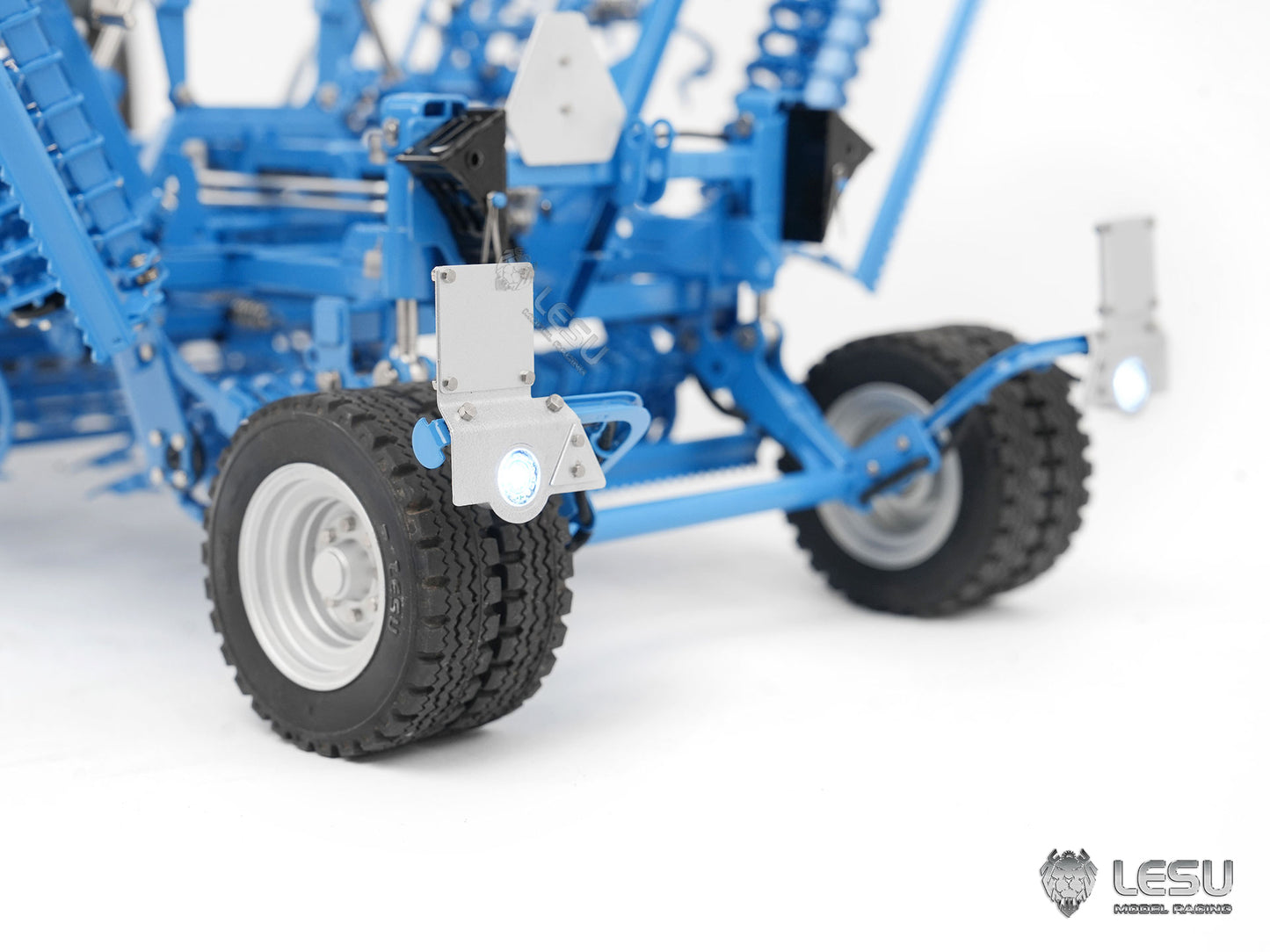 Metal LESU K500 Seedbed Pre-sowing Soil Preparation Machine Planter Plough for 1/14 RC Hydraulic Farm Tractor AOUE 1050 Model