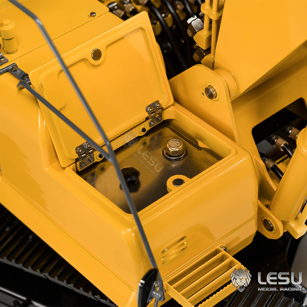 LESU PC360 1/14 Metal RC Excavator B0002 RTR Steel Alloy Hydraulic Digger Model with FlySky PL18EV Lite Controller Light System for Hobby Collectors