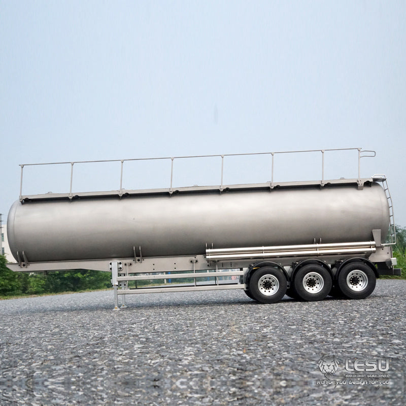 LESU 1/14 Radio Controlled Pre-assembled Semi Trailer Metal 40 Feet Container Oil Tank Gas Tanker for Tractor Truck Model