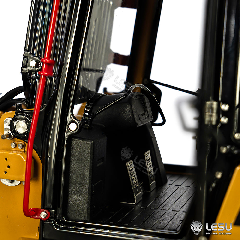 LESU 973K 1/14 Metal RC Hydraulic Loader B0024 with Openable Bucket Rear Ripper Light Sound System for Construction Model Hobbyists