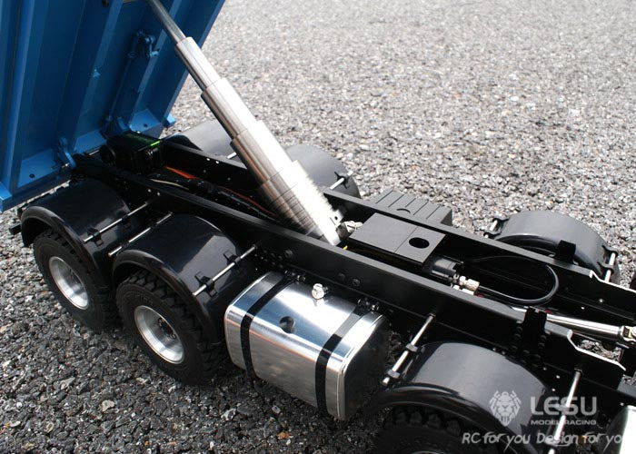 In Stock LESU 1/14 8*8 Hydraulic Painted RC Dumper Tipper For Truck Bucket Model W/ Motor ESC Servo Light Sound W/O Battery