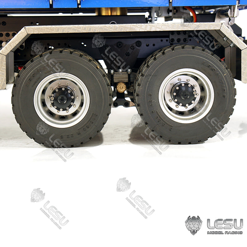 LESU 1/14 Scale Remote Controlled TGS Three-way Transmission Dumper Truck Hydraulic Model W/ Lights Sound System Motor ESC Cab