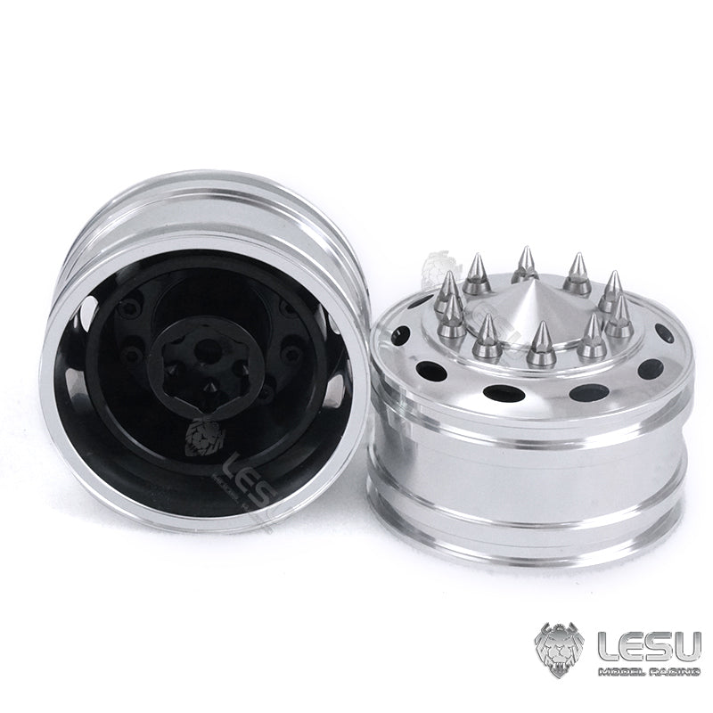 LESU Bearing Brake Metal Front Wheel Hub DIY Spare Part Suitable for RC 1/14 Scale Truck American Car Model Spare Part