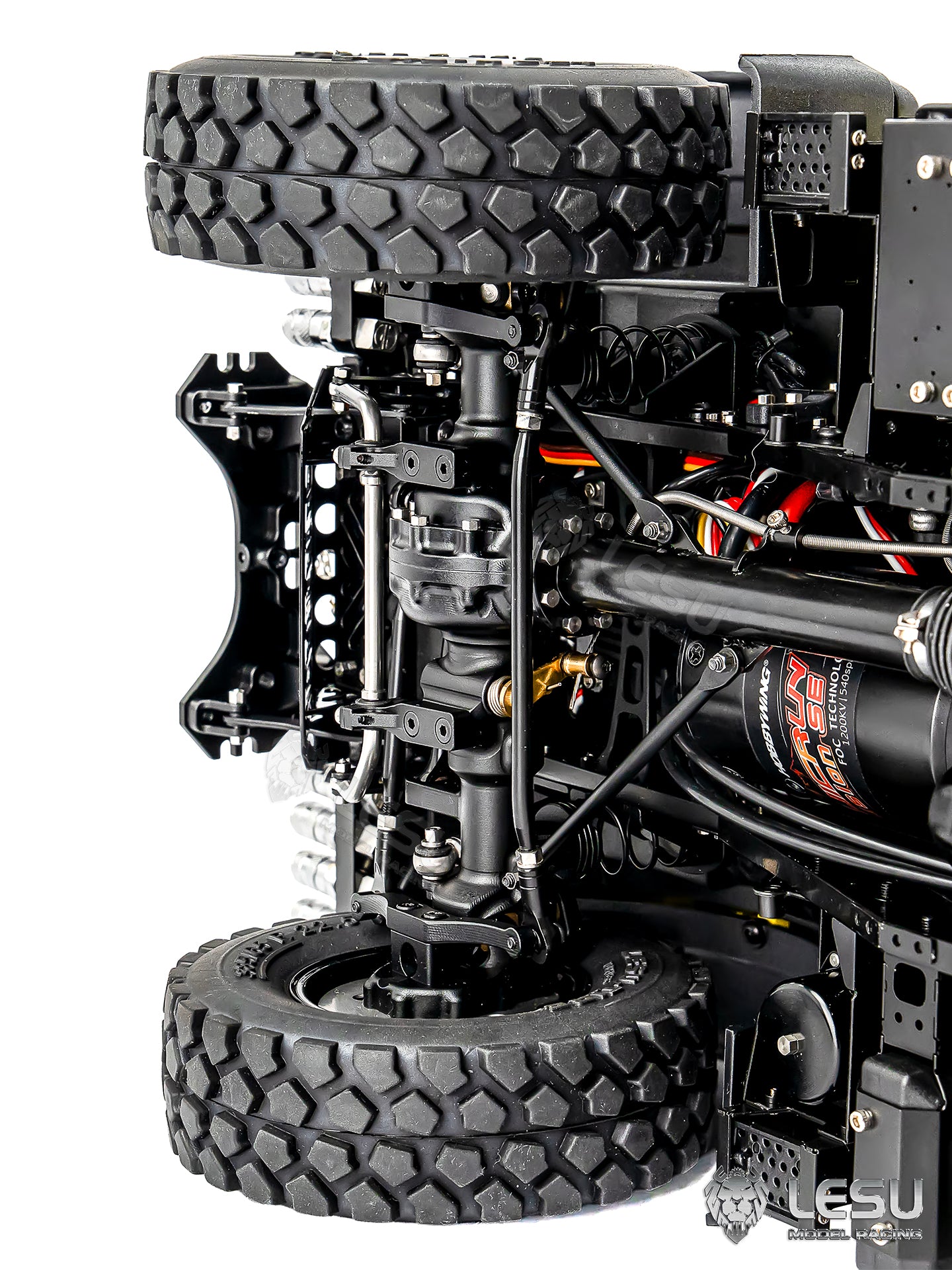 LESU U4023 Metal 1/14 Hydraulic RC Off Road Car AWD Remote Control All Terrain Vehicle Light Truck Model Wheel Hub Reduction