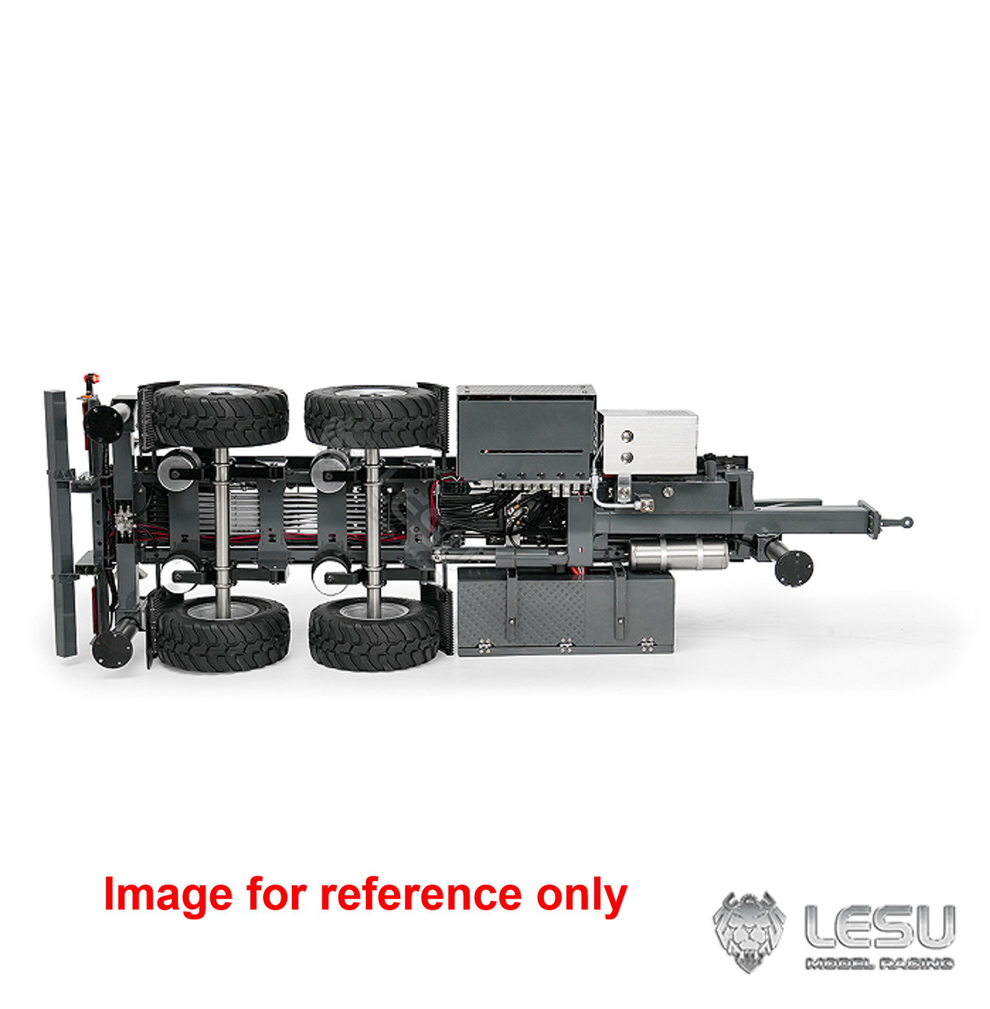 LIMITED-TIME SALE IN Stock LESU A0066 1/14 Metal Hydraulic RC Roll Off Trailer Telescopic/Folding Hooklift with Support Legs 5CH Reversing Valve Lights