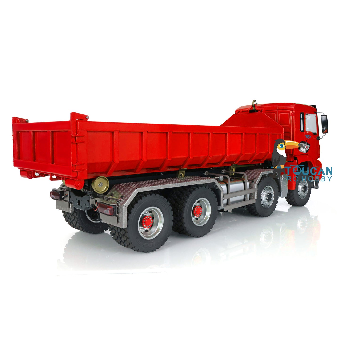 LESU 1/14 Hydraulic RC Full Dump Truck 8x8 Metal Chassis Painted Assembled Remote Control Tipper Cars