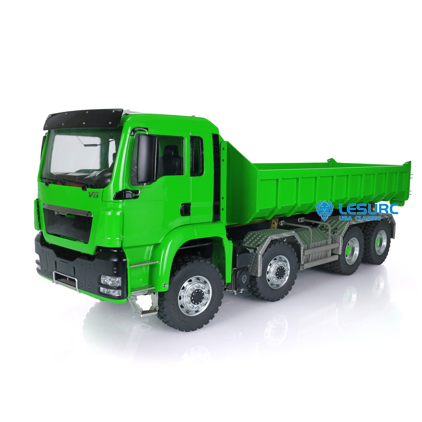 LESU 1/14 TGS 8*8 Hydraulic Dumper for Remote Controlled Truck Roll On/Off Tipper W/ Sound Light System Motor Servo