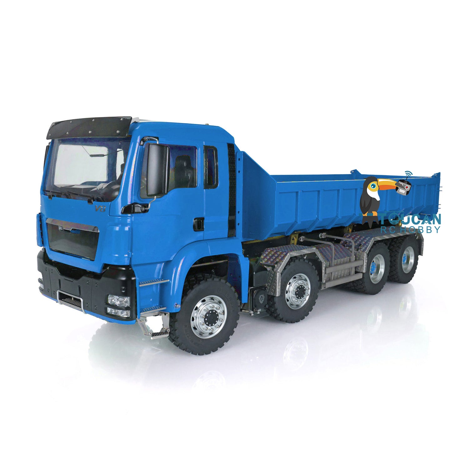 LESU 1/14 TGS 8*8 Hydraulic Dumper for Remote Controlled Truck Roll On/Off Tipper W/ Sound Light System Motor Servo