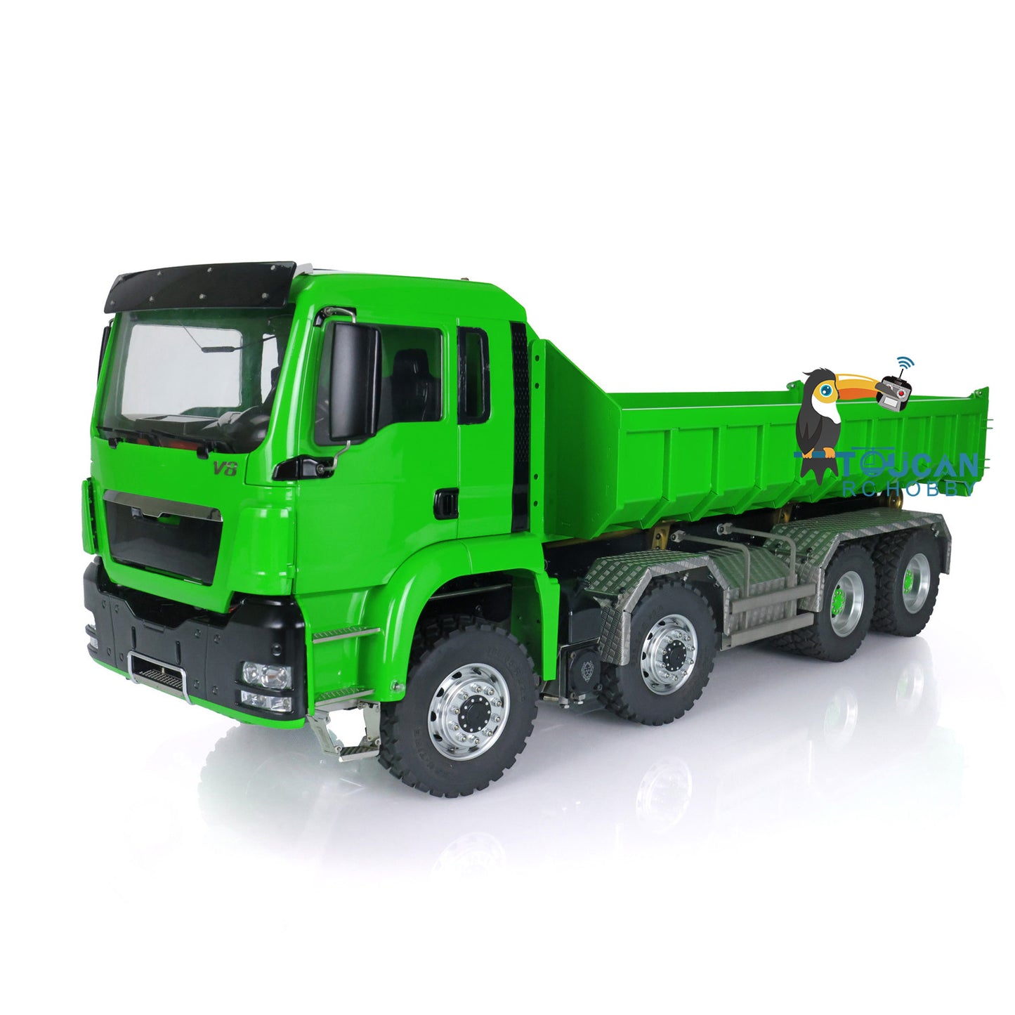 LESU 1/14 Hydraulic RC Full Dump Truck 8x8 Metal Chassis Painted Assembled Remote Control Tipper Cars