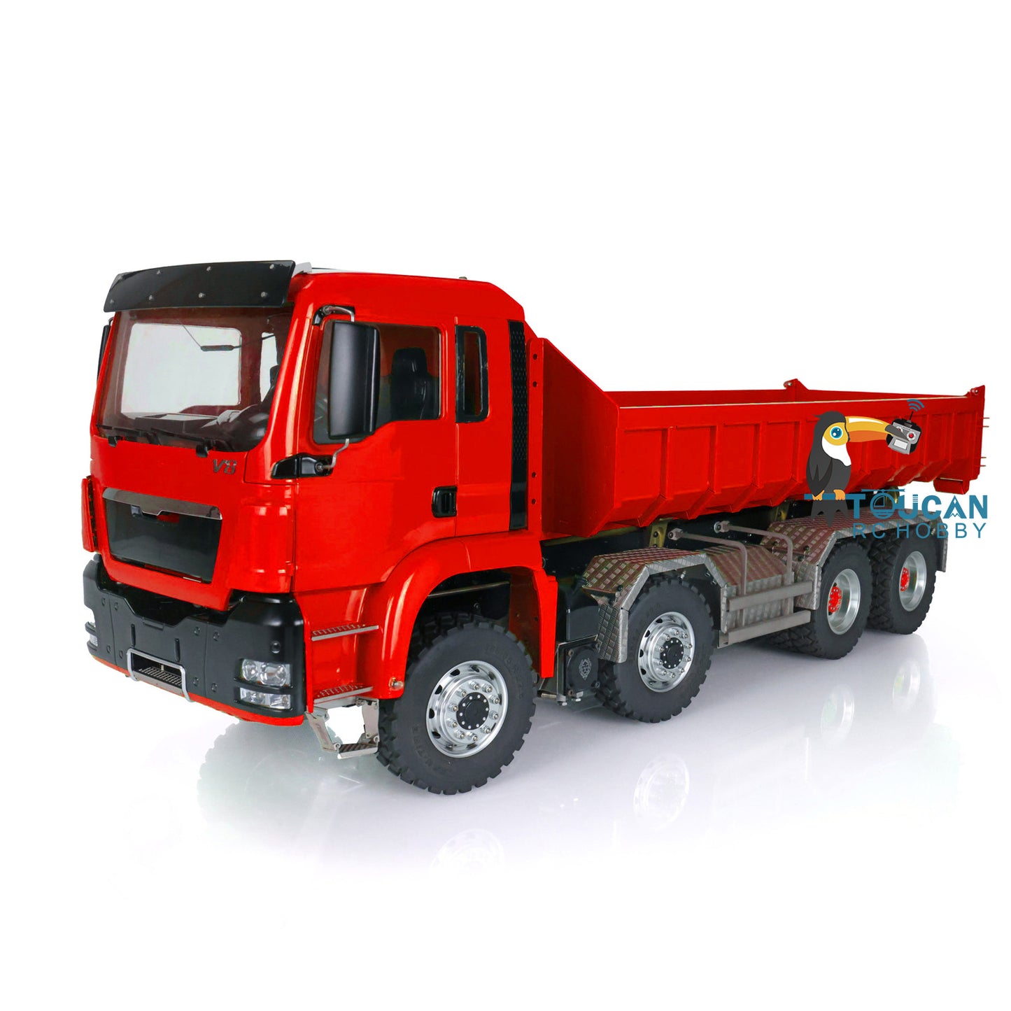 LESU 1/14 TGS 8*8 Hydraulic Dumper for Remote Controlled Truck Roll On/Off Tipper W/ Sound Light System Motor Servo