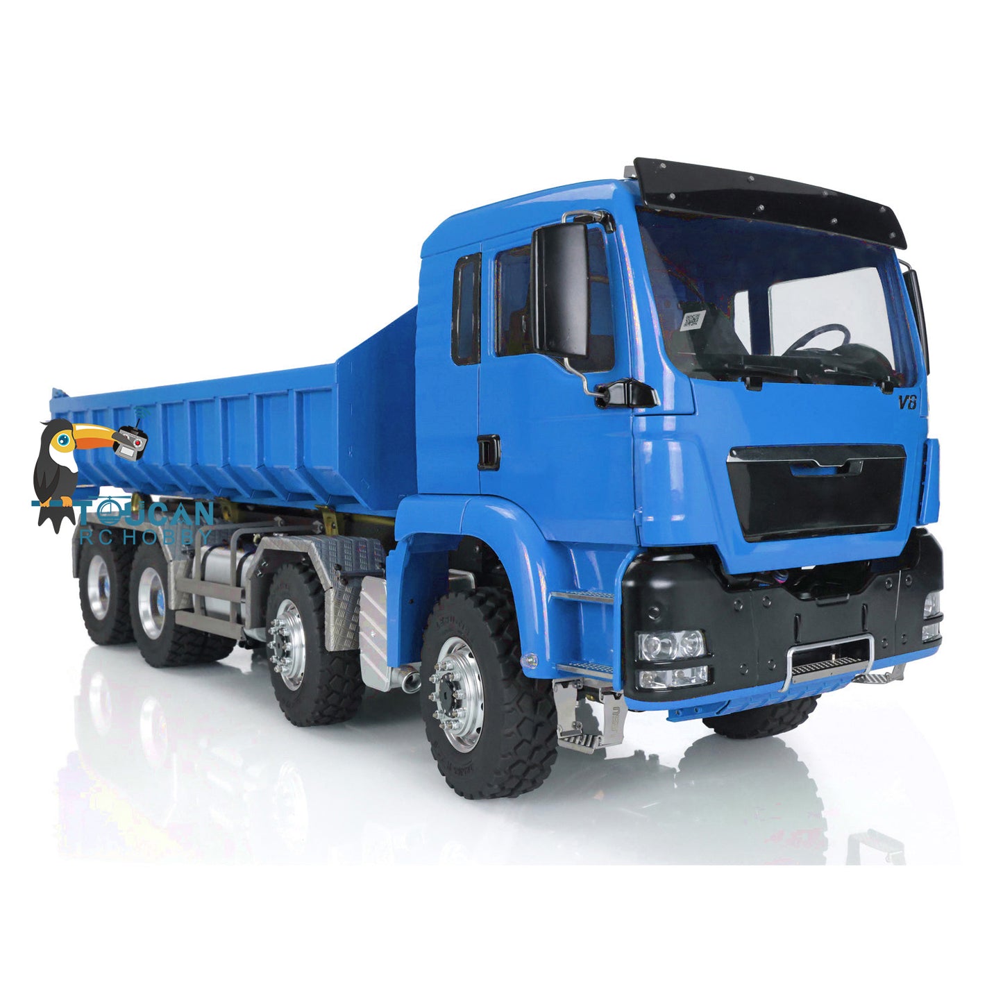 LESU 1/14 TGS 8*8 Hydraulic Dumper for Remote Controlled Truck Roll On/Off Tipper W/ Sound Light System Motor Servo