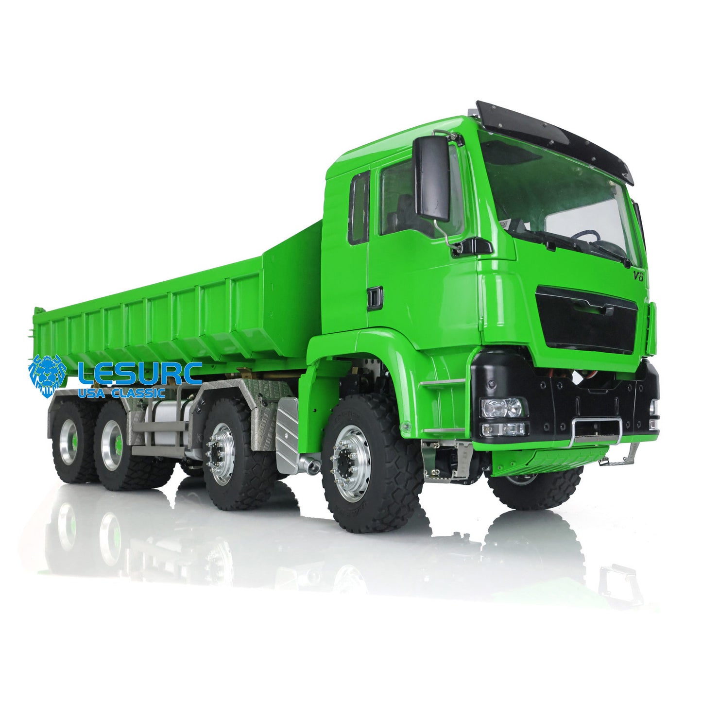 LESU 1/14 TGS 8*8 Hydraulic Dumper for Remote Controlled Truck Roll On/Off Tipper W/ Sound Light System Motor Servo