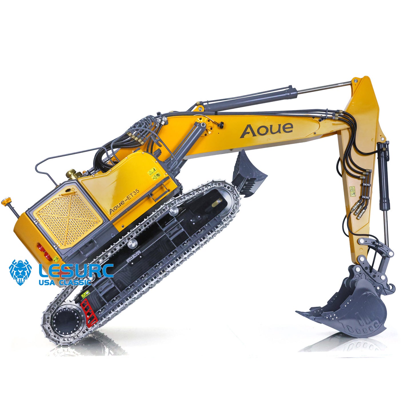 LESU 1/14 Metal RC Hydraulic Tracked Excavator Digger Aoue ET35 Model W/ Light Motor Driver Pump Valve ESC Upgrade Accessories