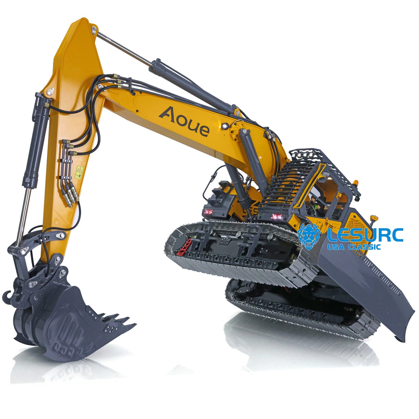 LESU 1/14 Metal RC Hydraulic Tracked Excavator Digger Aoue ET35 Model W/ Light Motor Driver Pump Valve ESC Upgrade Accessories