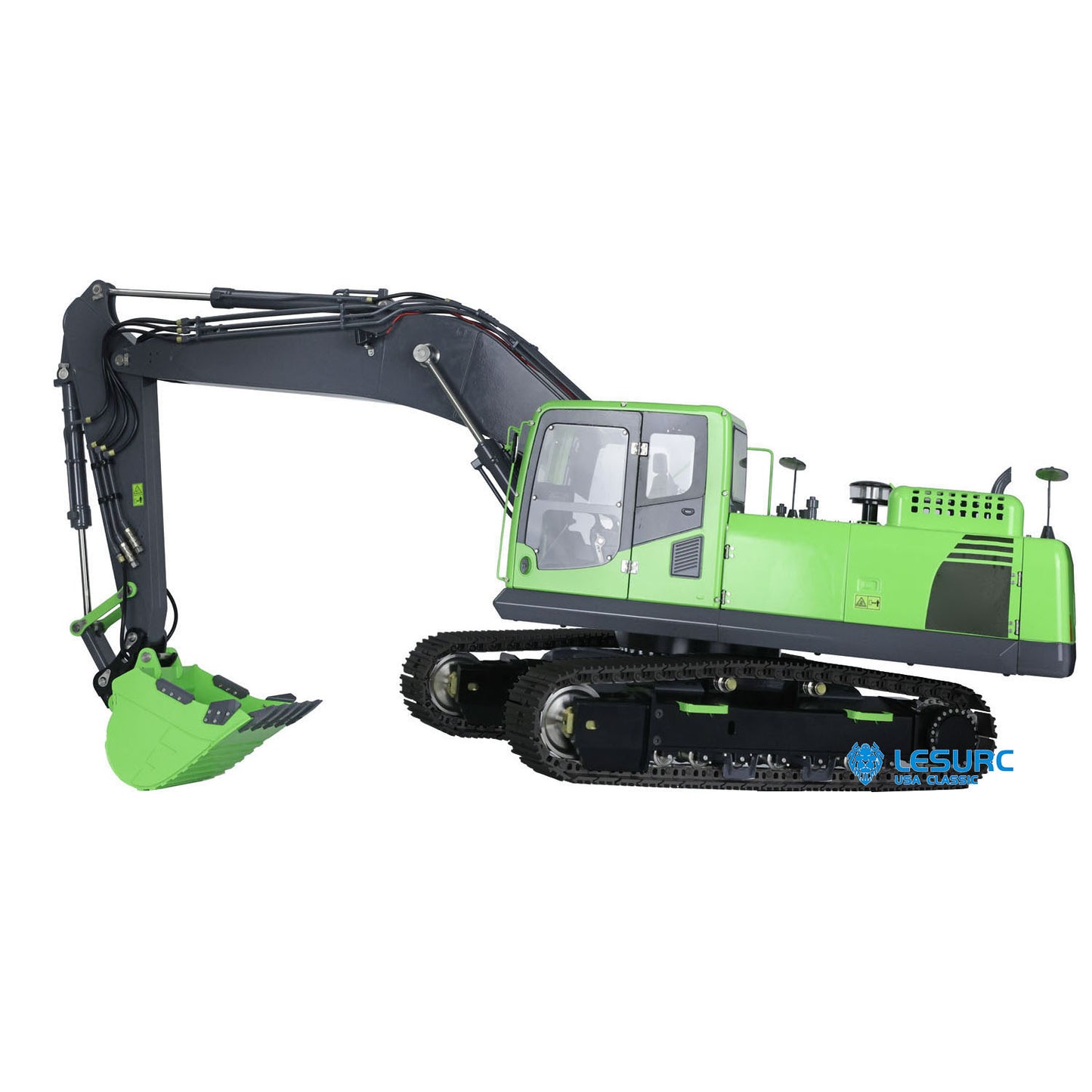 LESU PC360 1/14 Metal RC Excavator B0002 RTR Hydraulic Stainless Steel Digger Light System Grab Grapple Fixed Mount FlySky PL18EV Lite Controller