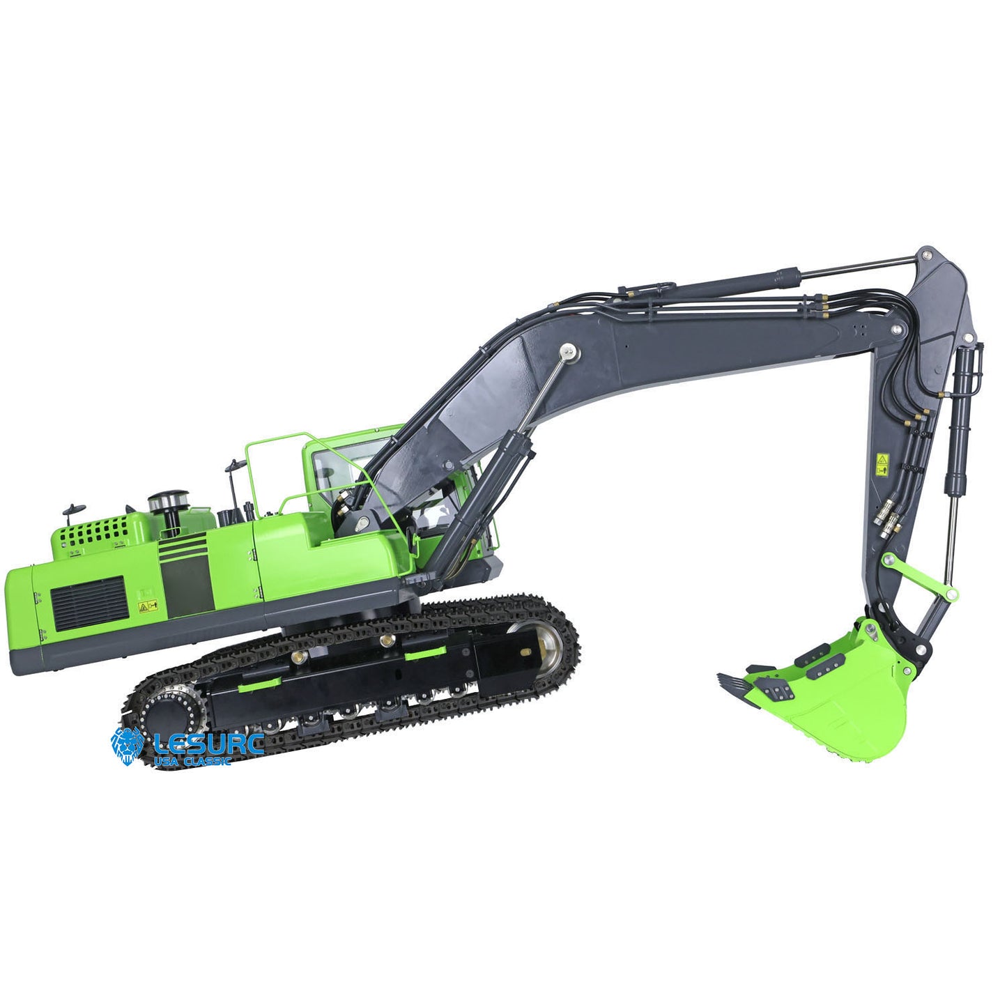LESU PC360 1/14 Metal RC Excavator B0002 RTR Hydraulic Stainless Steel Digger Light System Grab Grapple Fixed Mount FlySky PL18EV Lite Controller