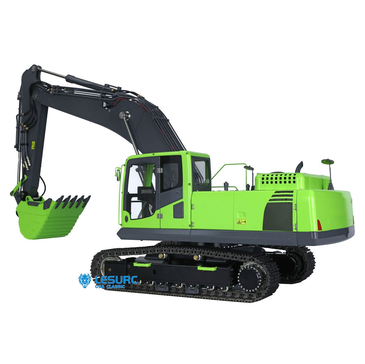 LESU PC360 1/14 Metal RC Excavator B0002 RTR Hydraulic Stainless Steel Digger Light System Grab Grapple Fixed Mount FlySky PL18EV Lite Controller