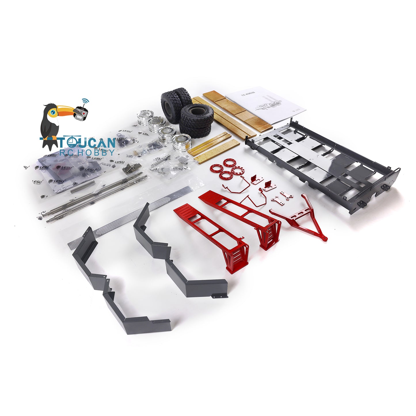 Metal Trailer Plate For LESU 1/14 Scale LESU Skid Steer Remote Control Hydraulic Loader Trailer Vehicle Accessories Model