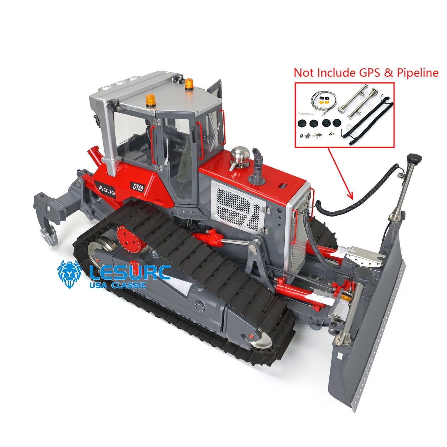 1/14 LESU Crawler Dozer Bulldozer RC RTR Model Aoue-DT60 Hydraulic Painted Assembled W/ Motor ESC Light Sound PL18Lite Controller