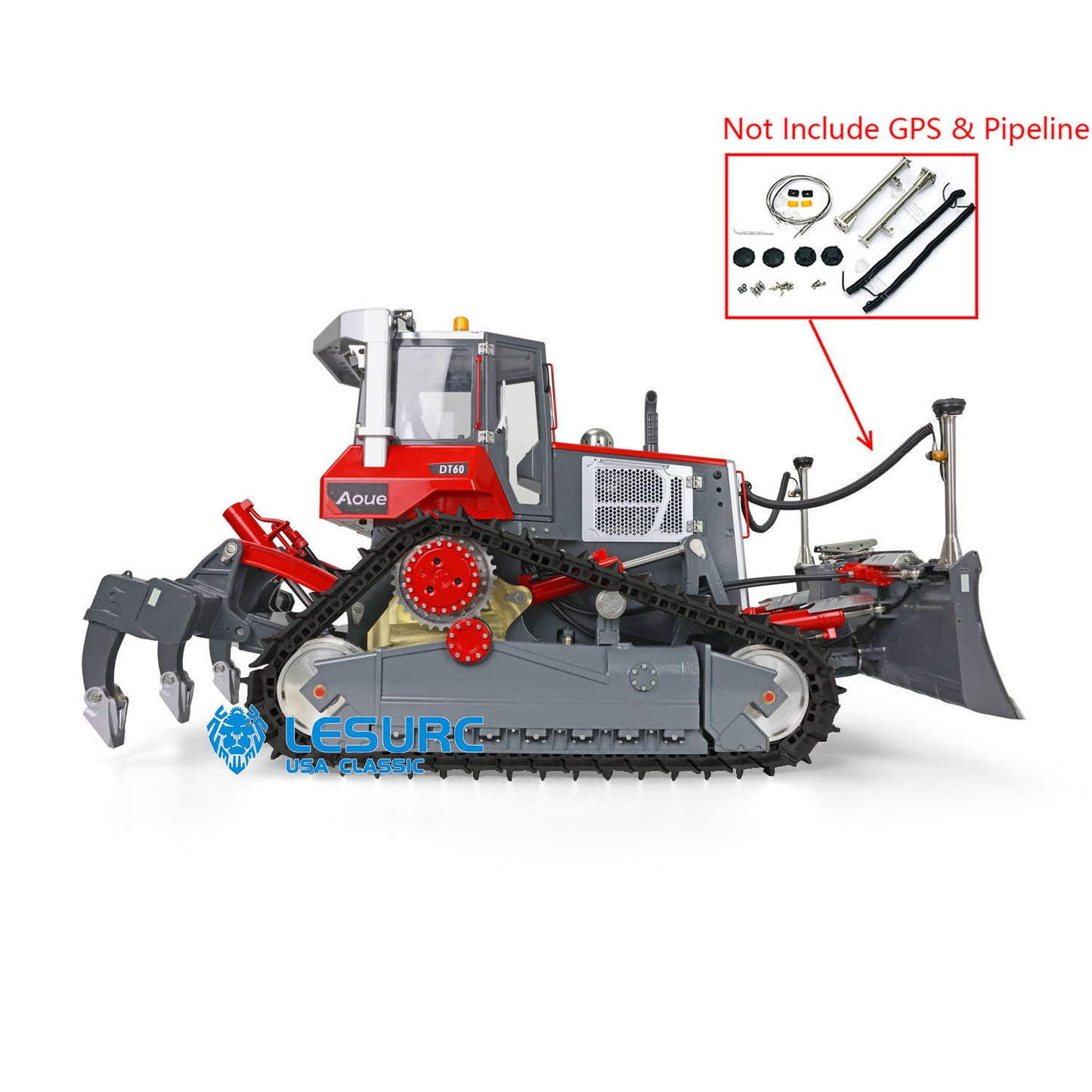 1/14 LESU Crawler Dozer Bulldozer RC RTR Model Aoue-DT60 Hydraulic Painted Assembled W/ Motor ESC Light Sound PL18Lite Controller