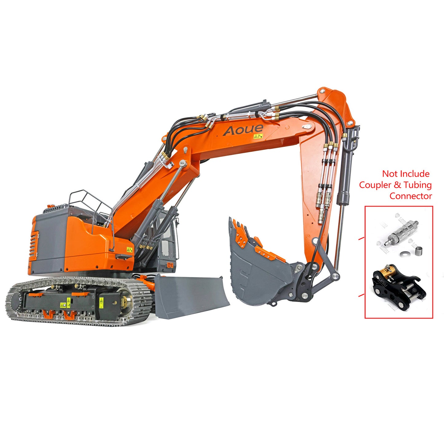 LESU Assembled Metal 1/14 Hydraulic RC Excavator Aoue ET26L Pump Valve ESC GPS Remote Control Digger Construction Vehicles