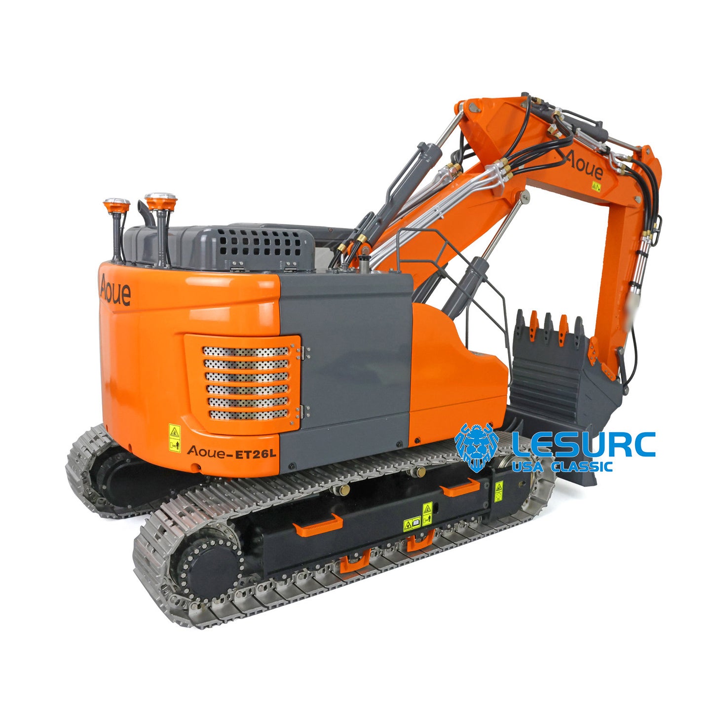 LESU Assembled Metal 1/14 Hydraulic RC Excavator Aoue ET26L Pump Valve ESC GPS Remote Control Digger Construction Vehicles