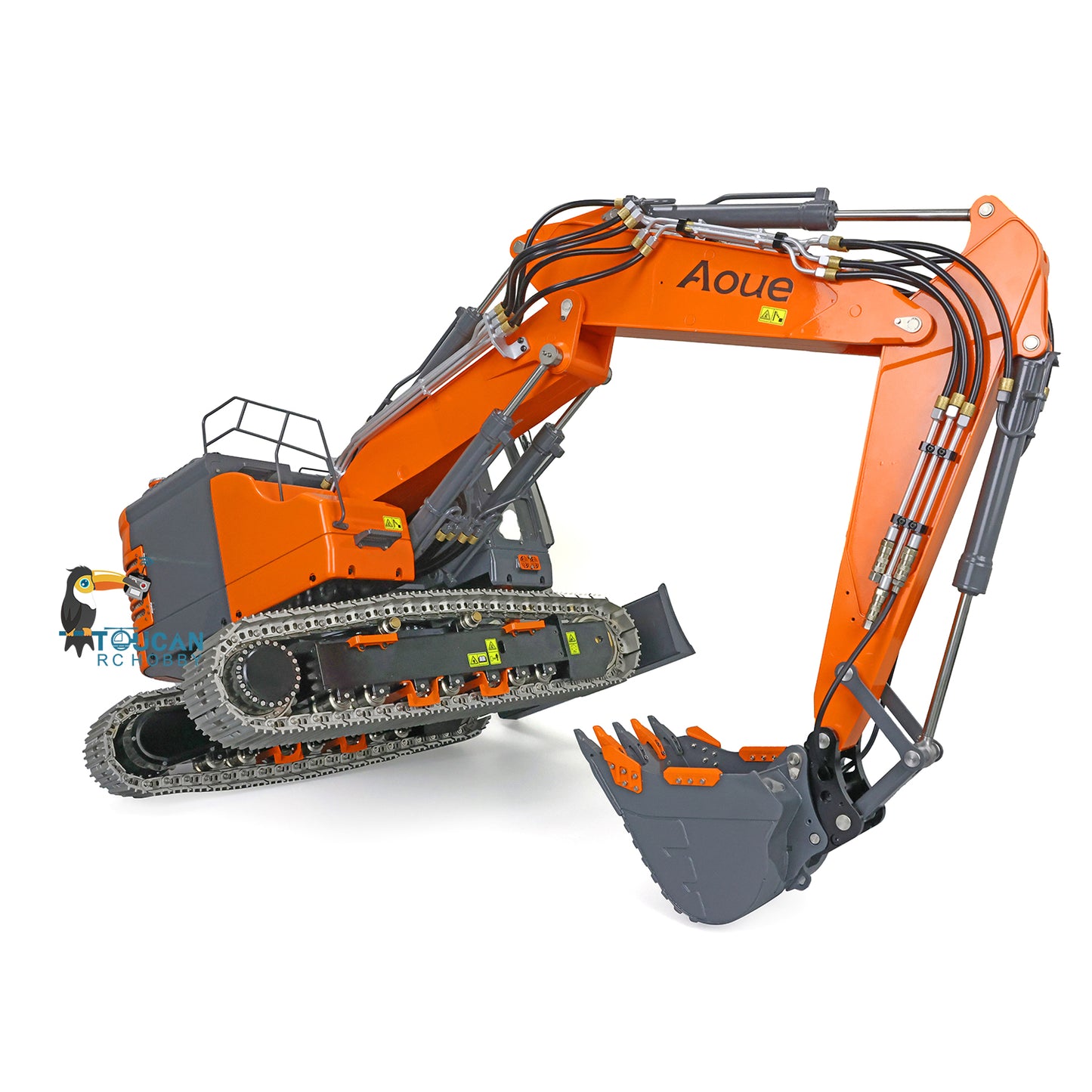 Metal LESU 1/14 RC Hydraulic Short Tail 3 Arms Tracked Excavator Model Aoue ET26L Digger With Radio System Simulated GPS